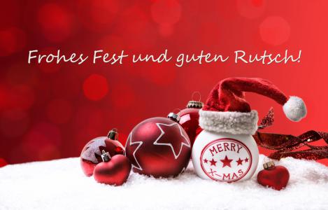 Frohe Weihnachten und einen guten Rutsch ins neue Jahr!